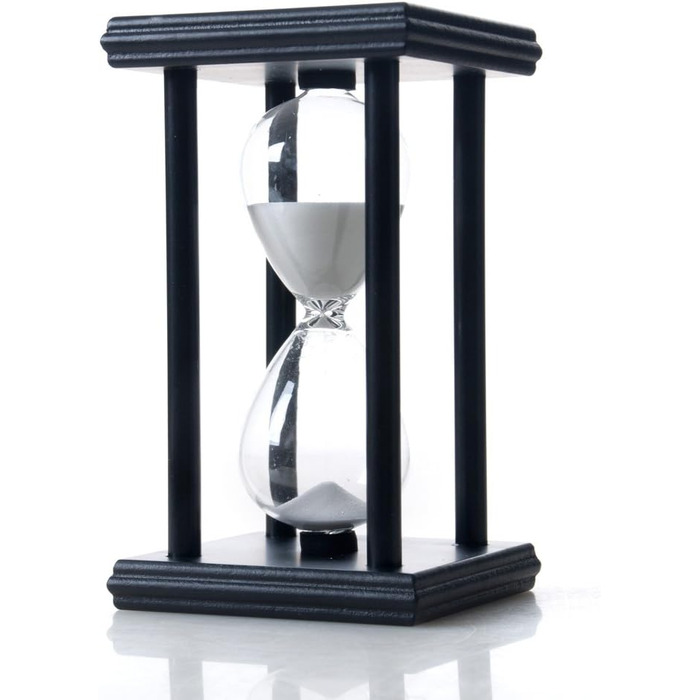 Пісочний годинник, дерево, дерево (15 хвилин, чорний)