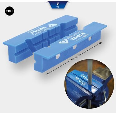 Захисні губки для верстата Brilliant Tools BT156940 з прорізами, 2 шт., пластик Розроблено KS Tools