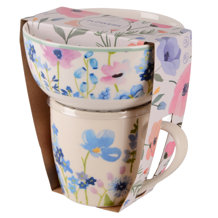 Набір для сніданку Limited Edition Flowers Blue, 2 предмети (7137040)