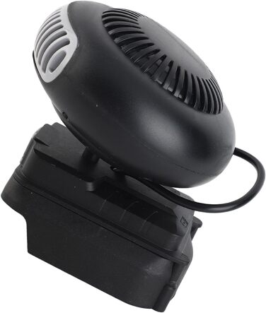 Невеликий обігрівач, 2 швидкості, 18-вольтовий обігрівач на батарейках, портативний електричний вентилятор-обігрівач для невеликих офісів