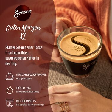 Подушечки Senseo Good Morning XL, вигідний набір, 5 x 20 напоїв, 100 кавових подушечок