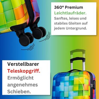 Ручна валіза NOWI 55x40x20 см - підходить для Ryanair, Lufthansa, Eurowings та інших Ручна валіза об&39ємом 36 л з тихими колесами та практичним кодовим замком