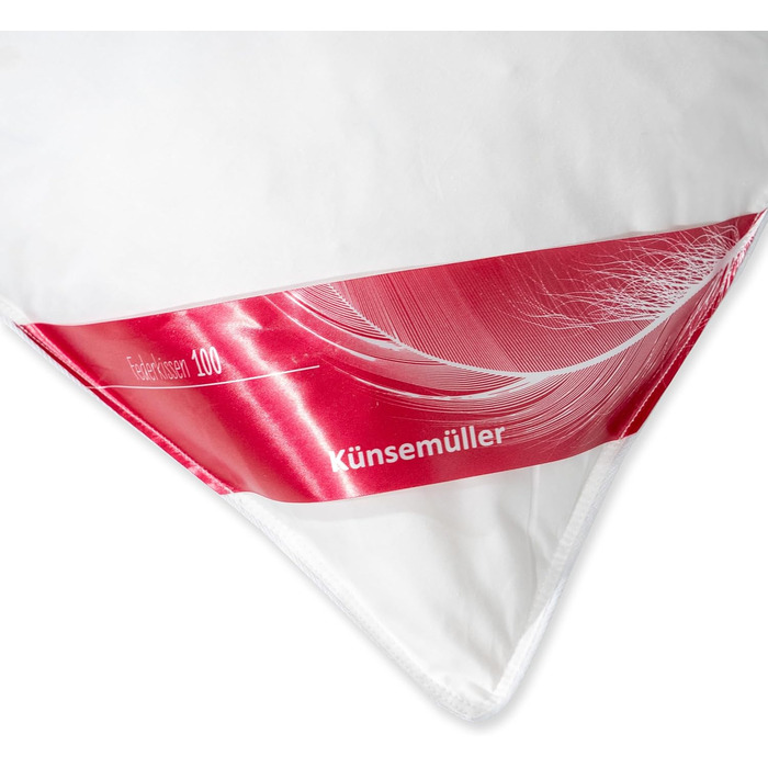 Подушка Dream Castle Knsemller зі 100 пір&39яним наповнювачем, пір&39яна подушка з тонким бавовняним чохлом, підходить для алергіків та прається, Oeko-TEX 100, подушка з міцною підтримкою, вага наповнювача 1300 г 80x80 100 пір&39я