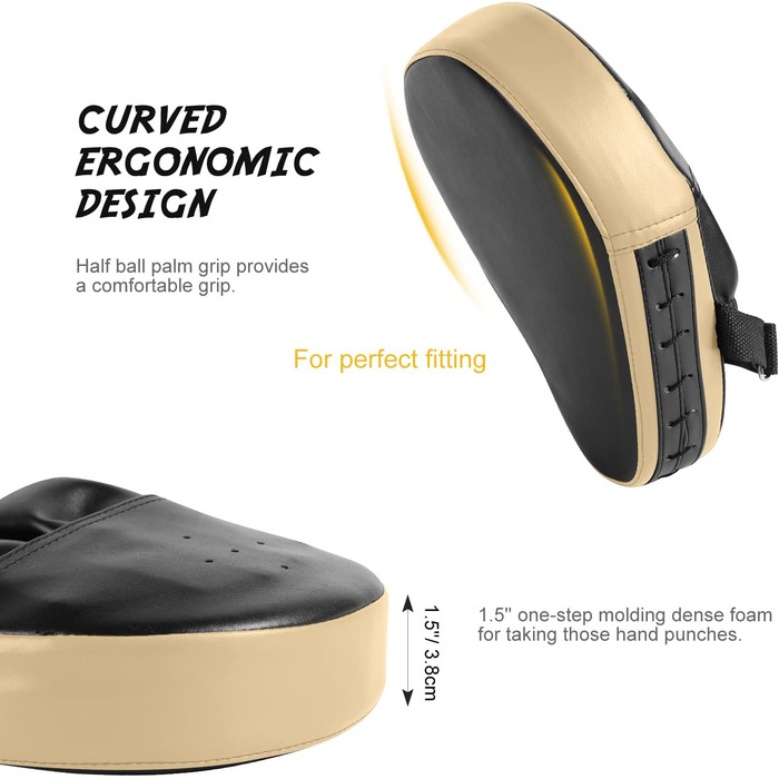 Накладки на руки Odoland Набір з PU боксерськими накладками 6OZ Боксерські рукавички для боксерського мішка, боксу, кікбоксингу, тренувань з боксу, бойових мистецтв, тайських кікбоксерських накладок, чорного кольору