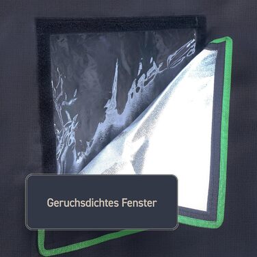 Тент для вирощування Rapid Teck Grow Zelt (60 x 60 x 120 см) Міні-теплиця для дому Чорно-зелений Гроубокс, шафа для вирощування, темна кімната, рослинний намет, теплиця для розсади, гроу-тент 60 x 60 x 120 см, Чорний/Зелений