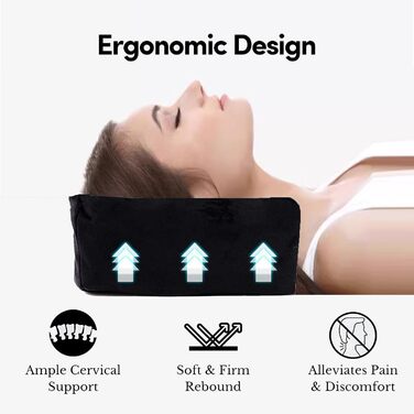 Подушка для вій - косметична подушка з піною з ефектом пам&39яті та оксамитовою наволочкою, подушка для нарощування вій з додатковим нахилом для комфортної підтримки шиї та спини.