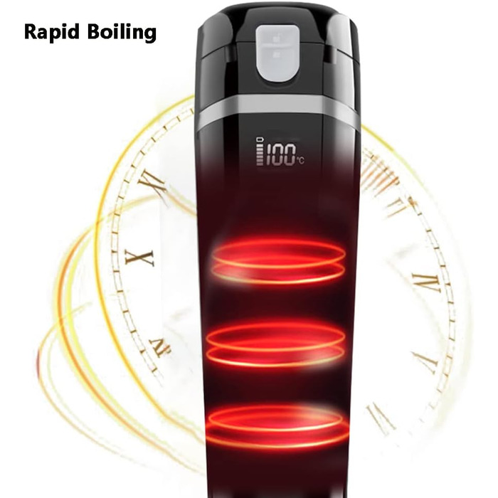 Дорожній чайник Baceyong 24V/12V для автомобіля/вантажівки, портативний електричний автомобільний термос-глечик для подорожей