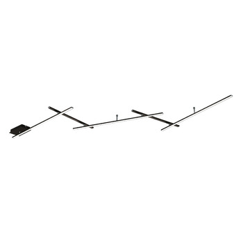 Стельовий LED-світильник Trio Leuchten Indira 674610532, матовий чорний метал, 3 шт. 6 Вт та 2 шт. 3,5 Вт LED, з функцією Switch Dimmer