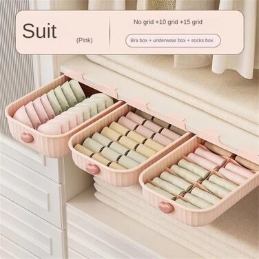 Універсальна коробка для зберігання білизни та шкарпеток, настінний органайзер зі стильним оздобленням, безпечні відділення для внутрішнього декору. BB Як показано на фото