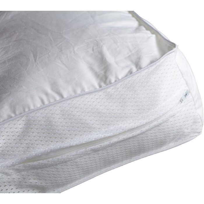 Подушка для шиї Jekatex Sweety, чохол бавовна, наповнювач поліестер, біла, 30 x 70 x 10