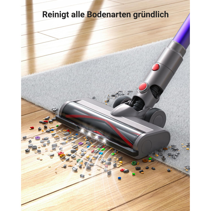 Акумуляторний пилосос, 45000 Па/550 Вт, час роботи 60 хв з настінною зарядкою, ароматична карта, чаша 1,8 л, світлодіодний дисплей