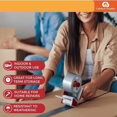 Чорна клейка стрічка 24 рулони клейкої стрічки 48 мм x 45 м Водонепроникна Універсальна стрічка для використання всередині та зовні приміщень Міцна упаковка з 24 шт.