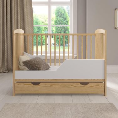 Дитяче ліжечко/спальне місце Love For Sleep 120x60 см з пінопластовим матрацом, дитяче ліжко Jacob з сосни, дерев&39яне дитяче ліжко - Дитяче ліжко, трансформоване ліжечко/дитяче ліжко