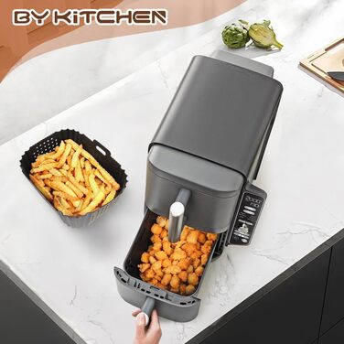 Силіконова форма для фритюрниці BYKITCHEN для фритюрниці Ninja Double Stack XL SL400EU, 2 шт. и Аксесуари для фритюрниці Ninja SL400EU 9.5 л, аксесуари для фритюрниці Ninja Air Fryer Double Stack