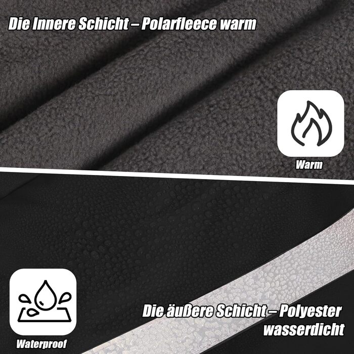 Куртка для собак Водонепроникна зимова куртка для собак Світловідбиваюча зимова куртка з флісовою підкладкою Вітрозахисна зимова куртка Светр для собак Одяг для собак для холодної погоди Зимова тепла зимова куртка для собак Чорний XL