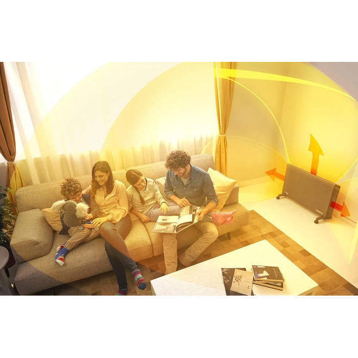 Тонкий вентилятор-обігрівач з потужністю нагріву 2000 Вт, функцією захисту від замерзання та варіантами транспортування, 39Longhi Slim Style HCX 3220 FTS