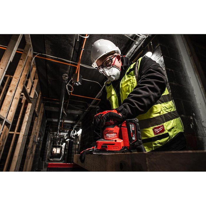 Акумуляторна ексцентрикова шліфувальна машина Milwaukee M18 BQSS-502B з універсальним кріпленням на липучці, 4933479967, 18В