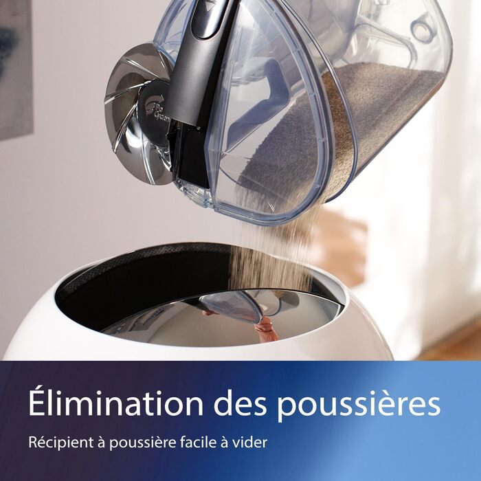 Пилосос без мішка PHILIPS серії 5000 - компактний, потужність всмоктування 900 Вт, PowerCyclone 7, світлодіодна насадка TriActive,