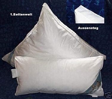 Подушка Betten Hofmann 40x80 см, наповнювач 600 г, пухова подушка з перегородкою, щільний наповнювач, 100 новий пух, комфортна подушка, можна прати, натуральний продукт