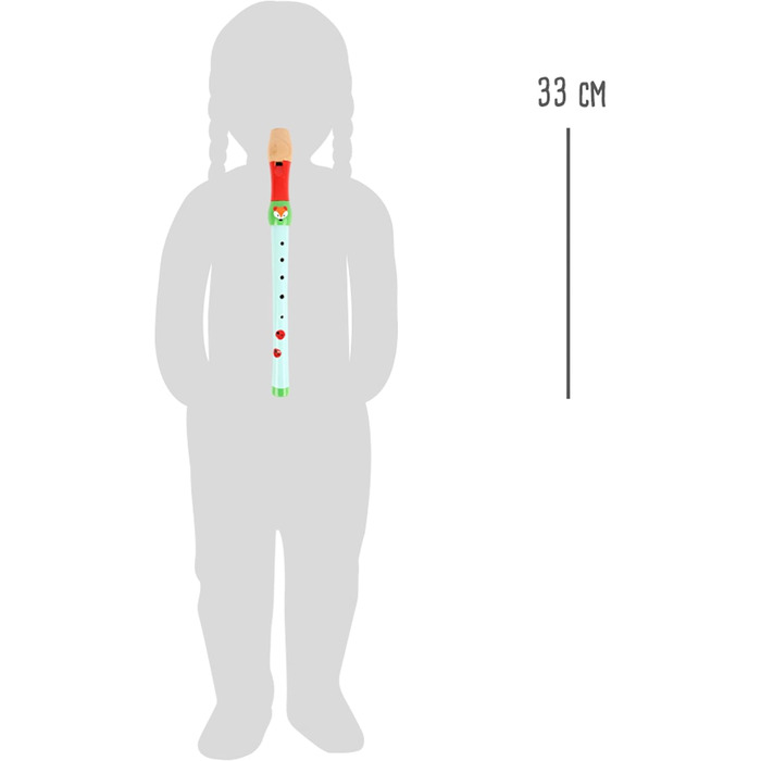Флейта маленька дитяча Little Fox з дерева, музичний інструмент для раннього музичного навчання, від 3 років, 10722, синій, червон