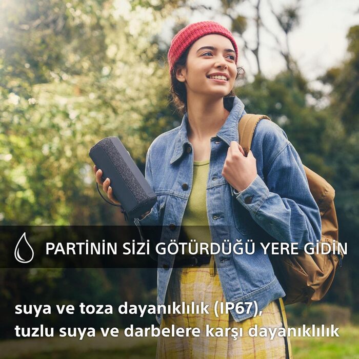 Портативна бездротова Bluetooth-колонка з широким звучанням і ремінцем для перенесення - водонепроникна, ударостійка, 16 годин авт