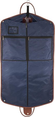 Костюмна сумка - Костюмна сумка для чоловіків та жінок - для 1-2 костюмів, з плечовим ремінцем, кишенею на блискавці - Складана дорожня сумка, сумка для сорочки, захисний чохол - Niles Коричнево-синій темно-синій/коричневий
