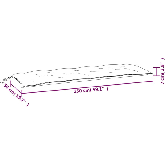 Подушка для садової лавки ShGaxin багатокольорова 150x50x7 см Оксфордська тканина, меблі для патіо, погодостійка лава, вулична лавка, паркова лавка, садові лавки, декоративні лавки, садові меблі - 361616