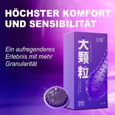 Презервативи JIAOYUE з рельєфними точками, 8 шт