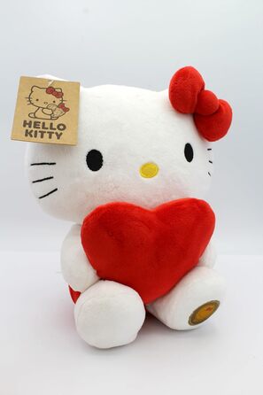 М'яка іграшка Hello Kitty з серцем ECO, 24 см у картонній упаковці