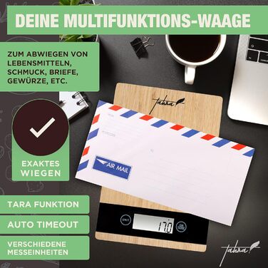 Кухонні ваги цифрові - Цифрові кухонні ваги до 5 кг - Цифрові ваги з рідкокристалічним дисплеєм - Кухонні ваги для випічки, пригот