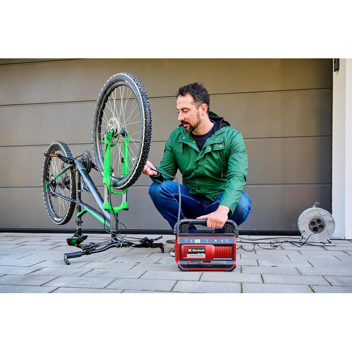 Гібридний компресор Einhell PRESSITO 18/25 Hybrid Power X-Change (18 В, живлення від кабелю або акумулятора, макс. 11 бар, у компл