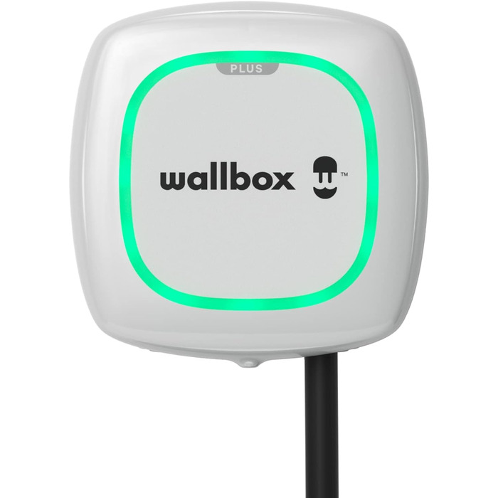 Зарядний пристрій Wallbox Pulsar Plus для електромобілів. З регульованою потужністю до 22 кВт. Зарядний кабель типу 2, підключення