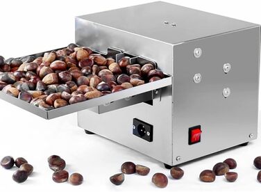 Автоматичний відкривач для каштанів, комерційна машина для подрібнення каштанів 15-25 кг/год, комерційний різак з нержавіючої сталі потужністю 60 Вт, машина для чищення каштанів для багатьох розмірів каштанів