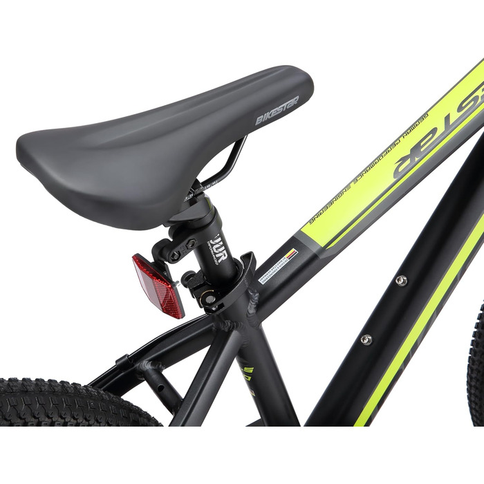 Дитячий алюмінієвий гірський велосипед BIKESTAR, 7 швидкостей Shimano, дискові гальма, вік 6 20-дюймовий дитячий гірський велосипед БЕЗ РИЗИКУ, чорний