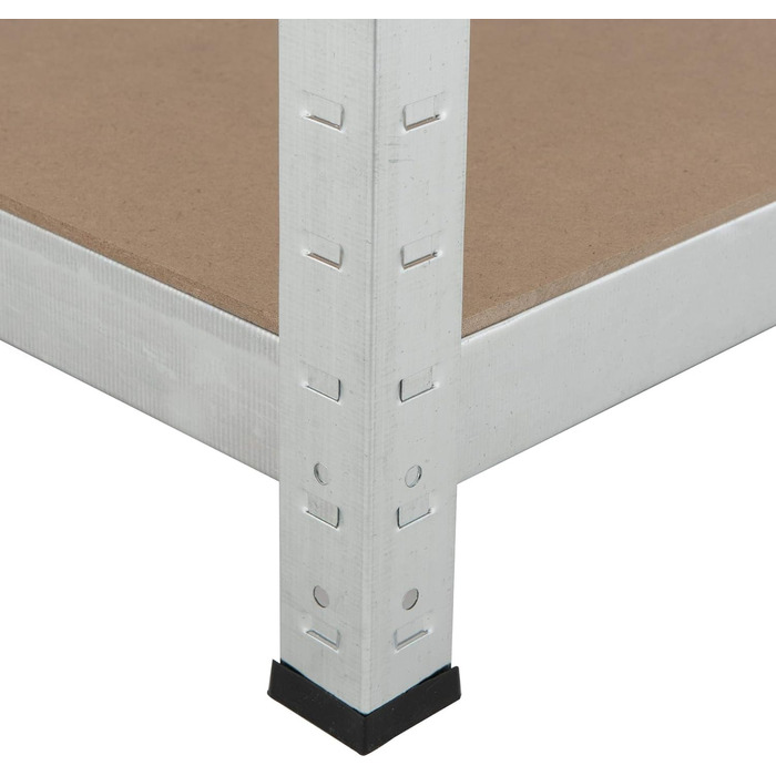 Стелаж ESTEXO, стелажі для зберігання, 21 модель на вибір, надміцні стелажі, стелажі для підвалу, стелажі для майстерні, стелажі для робочого столу, гаражні стелажі (оцинковані / 200x100x50см / 875кг)