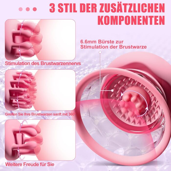 Стимулятор грудей та клітора VTAON 3в1, 10 режимів