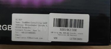 Світлодіодна стрічка 36 м, RGB світлодіодна стрічка SMD 5050 Світлодіодні ліхтарі, Синхронізація додатків Кольорова стрічка з 24 клавішами Пульт дистанційного керування Bluetooth-контролер Блок живлення 24 В