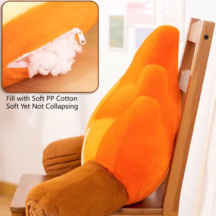 Подушка для читання, щоб сидіти в ліжку мила, весела плюшева подушка для спини, схожа на багаття, ергономічна подушка для поперекової підтримки зі знімним чохлом, який можна прати, для підлітків, дорослих, дивана, софи. Щасливі, універсальний розмір.