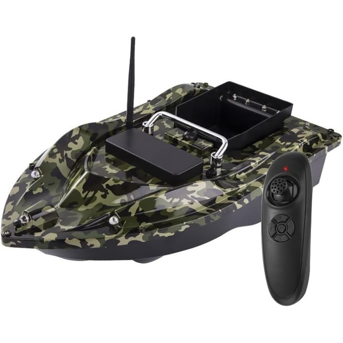 Човен для наживки YLLLLY, батареї ємністю 12000 мАг з човном для приманки великої ємності, дистанційне керування 500 м, завантажувальний бункер вагою 1,5 кг, стійкий до вітру та хвиль, із сумкою. Введіть антени, пропелери та інше