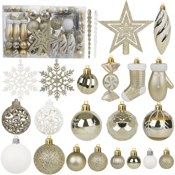 Набір різдвяних прикрас із 135 предметів для ялинки Miaikoe