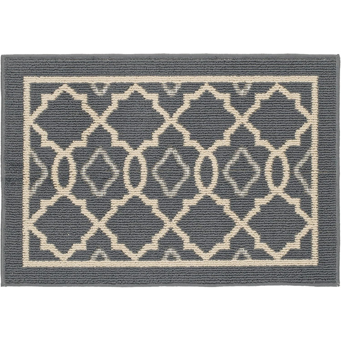 Килимок CHICHIC для вбирання бруду 80 x 120 см, килимок для внутрішніх дверей, нековзний та придатний для прання в пральній машині, водопоглинаючий, килимок для очищення вхідних дверей, коридору та вхідної зони, сірий, 80 x 120 см (прямокутний)