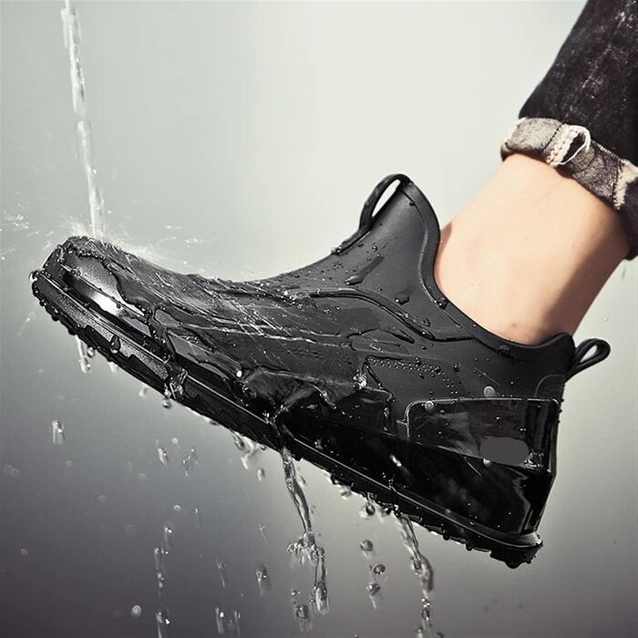 Чоловіче гумове взуття, чоловічі гумові чоботи, водонепроникне взуття, кухонне гумове взуття, бахіли, взуття для автомийки, зелене, розмір 39 EU