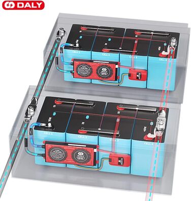 Паралельний модуль DALY BMS 1A з вентилятором Smart BMS LiFePo4 8S 24V 250A та CAN-портом, Smart BMS Bluetooth ключ для літієвих акумуляторів 3,2 В, інвертор, ДБЖ та домашня система зберігання (Lifepo4 16S 48V CAN BT, 150AParallel Module1A)