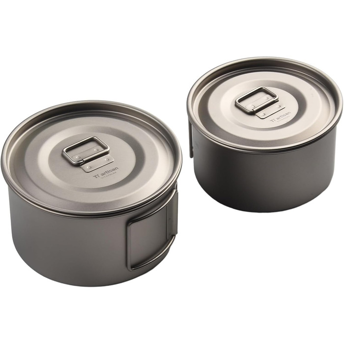 Титанова миска для кемпінгу зі складною ручкою, 450 мл або 600 мл, надлегка, стійка до іржі, посуд для приготування їжі, походів, бекпекінгу, пригод на природі