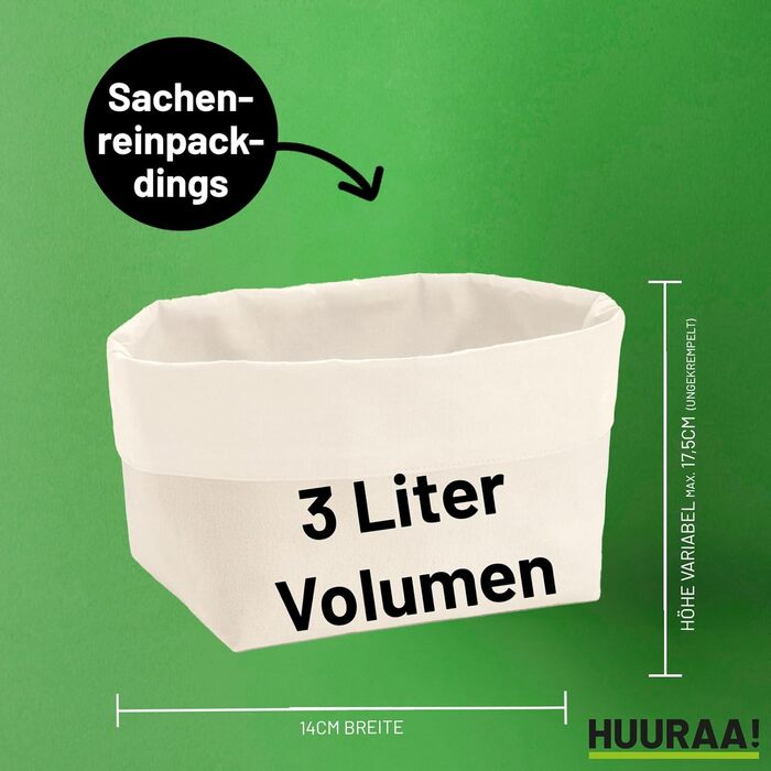 Органайзер для кемпера з сердечком, подарунок, 3-літровий середній кошик для зберігання з полотна та бавовни, ідея подарунка для кемпера