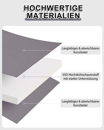 Водонепроникний килимок для собак на вулиці - 90x57 см, ліжко для собак середнього розміру зі штучної шкіри, легко чиститься, портативна подушка для собак, що економить місце, матрац для собак, який можна прати, для використання в приміщенні та подорожей,
