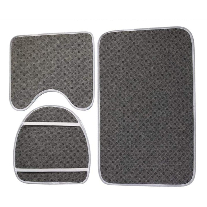 Килимки та килимки для ванної кімнати Blue Dolphin Комплект килимків для ванної з 3 предметів Чохол для унітазу та килимок, комплект для ванної кімнати, U-подібний килимок, килимок 45x75 см