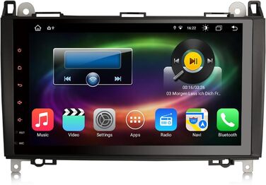 Автомобільний радіоприймач Erisin 9-дюймовий 8-ядерний 4 ГБ 64 ГБ Android 14 з Bluetooth та GPS-навігацією для Mercedes A-класу W169 B-класу W245 Sprinter Viano W639 Vito VW Crafter CarPlay Android Auto DSP DAB WiFi RDS FM SWC