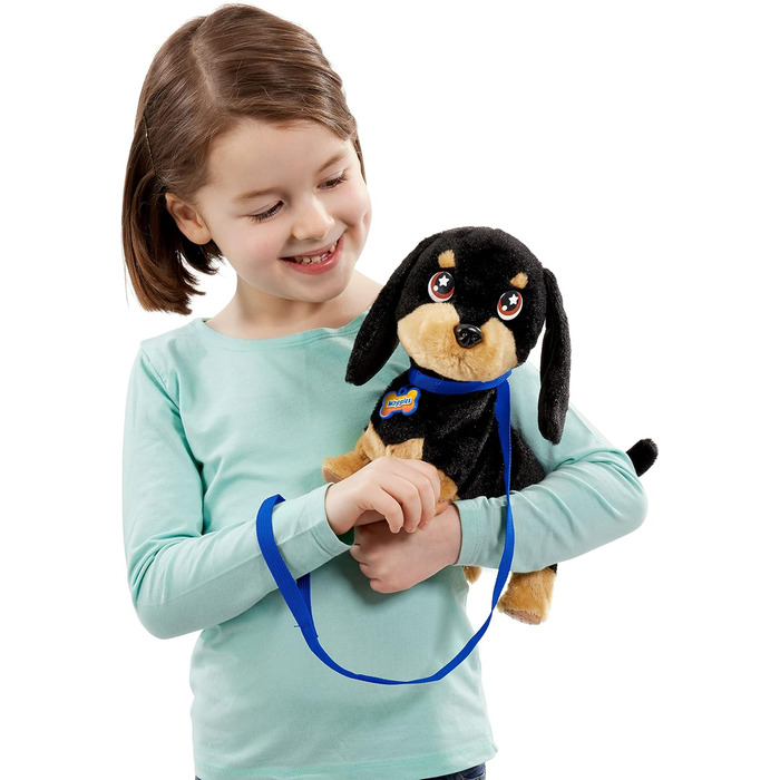 Такса - Інтерактивна м&39яка іграшка для дітей від 2 років - Весела плюшева іграшка собака, яка бігає і гавкає - Подарунок дітям