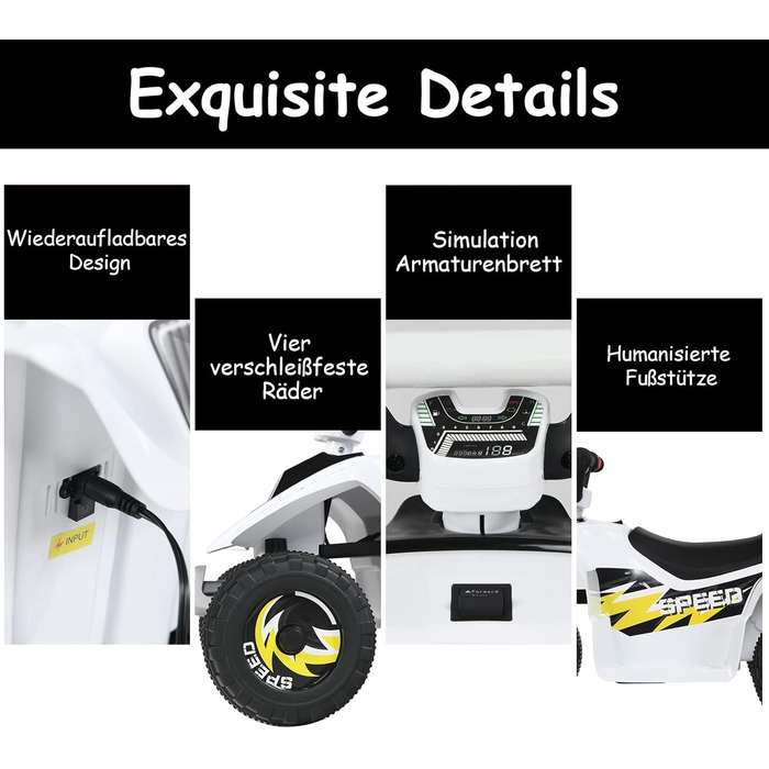 Електричний дитячий квадроцикл 2.8-4.6 км/год, міні електричний квадроцикл, дитячий автомобіль, дитячий мотоцикл, дитячий квадроци